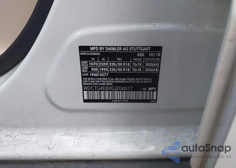 2016 Mercedes-Benz Gla 250 from USA, damaged, VIN WDCTG4EBXGJ206077